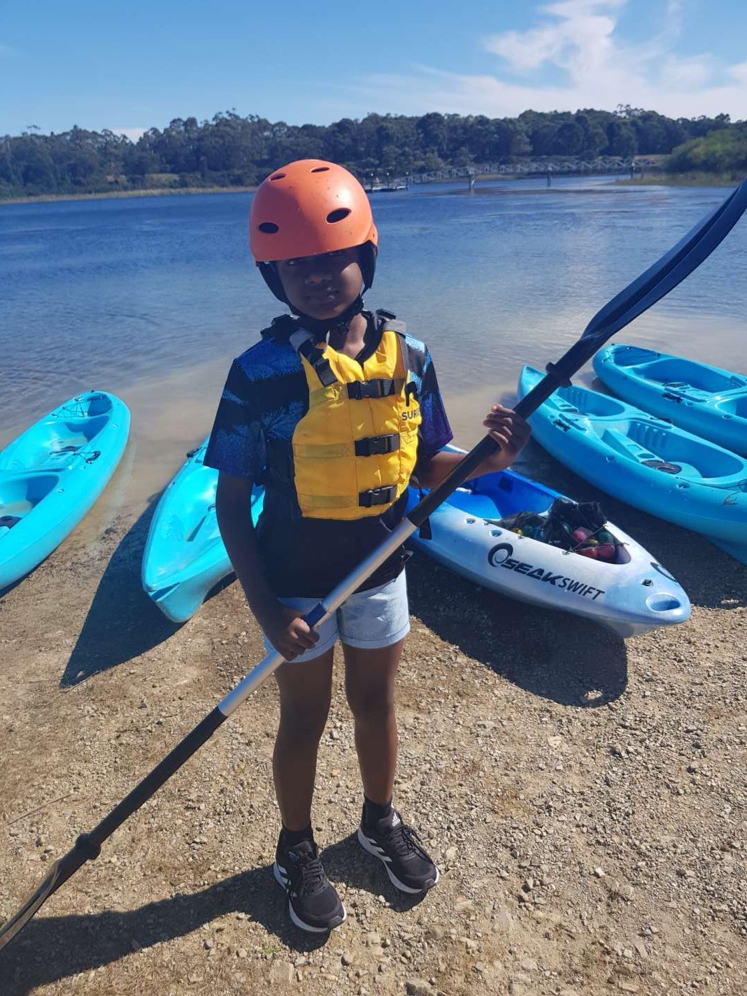 Abhi year 7 camp kayaking